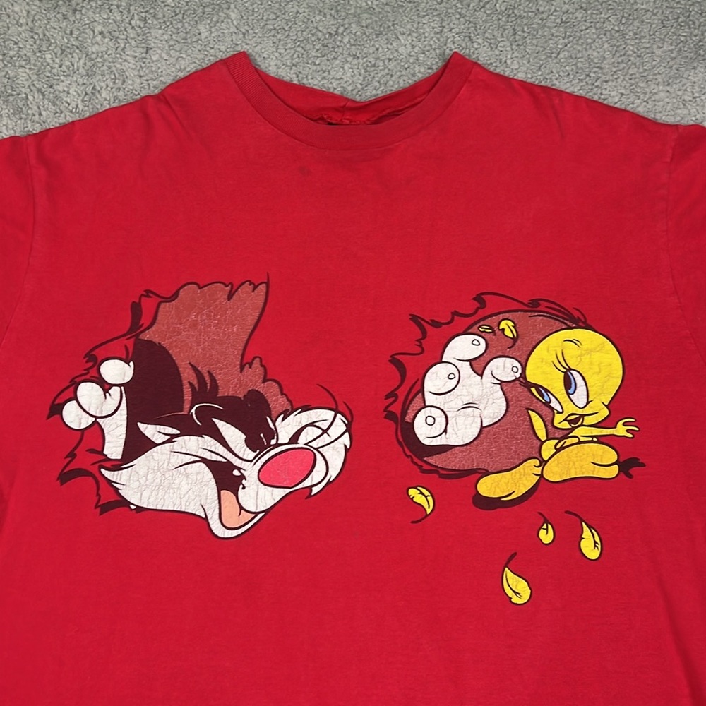 Vintage 1997 Looney Tunes Sylvester and Tweety T-shirt - Picture 3 of 9